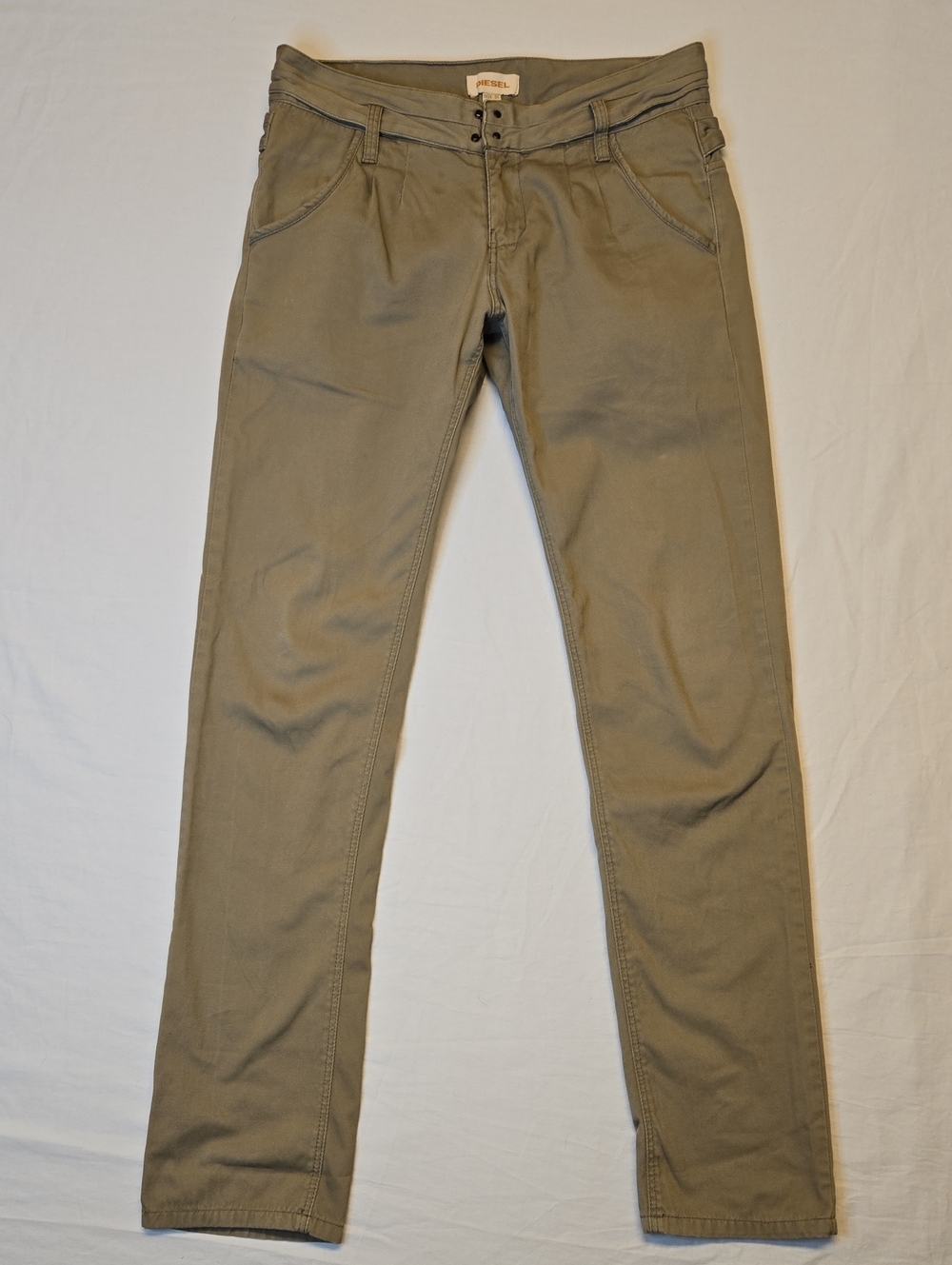 Diesel Tan Slim Tapered Fit Denim Chino Pants
